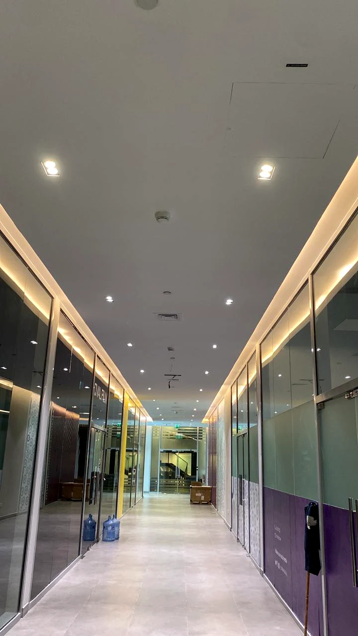 Ceiling & Glass Corridor